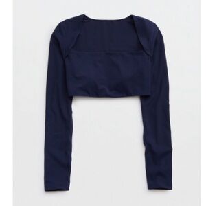 Offline by Aerie Real Me XTRA Ribbed Long Sleeve Bra Top